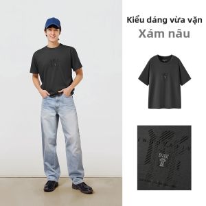 Semir | Áo Thun In Hình Hoạt Hình Cổ Tròn Form Rộng Đôi Cảm Giác Mát Lạnh