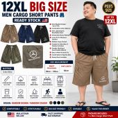 12XL Pant Extra Big Size Men Short Pants Cargo Seluar Pendek Lelaki Besar Plus