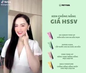Kem chống nắng Pretty Skin 70ml Hàn Quốc Lvy Shop SPF 50+ PA++++ kiềm dầu dưỡng ẩm nâng tone trắng hồng
