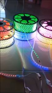 Ledstrip Paket 7-10 Meter 220v Lengkap Adaptor Tinggal Colok Warna Kuning Biru Ungu