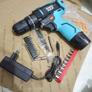 Mesin Bor Baterai Tembok impact drill 12 volt bor cordless 12 volt Fullset