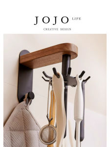 Mr. Grocerys Kitchen Multi-Functional Spoon Pot Lid Holder Rotating Storage Rack No Drilling Required Painted Surface