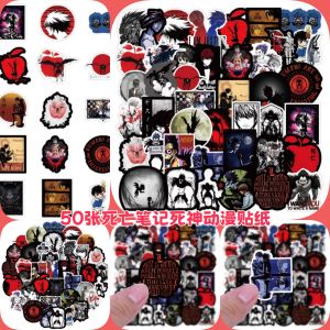 Death Note Anime Stickers 50 Pcs Decorative Waterproof Shock Role for Laptop Motorcycle Notebook Journal Dark Style Cartoon