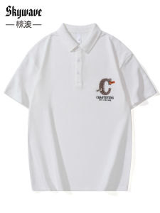 American Style Casual Polo Shirt Mens Summer New Loose Large Size Versatile Turn Collar T-Shirt Upper Apparel Short Sleeve