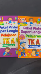 Paket Pintar Super Lengkap Pelajaran TK A & B Semester 1&2 3 IN 1 (4 Buku)