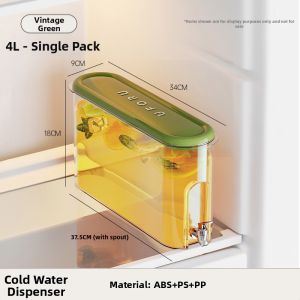 MOLORE | High Capacity Narrow Space Fit Refillable Refrigerator Cold Brew Pitcher With Tap