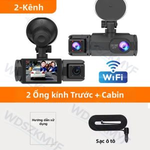 Camera Hành Trình WiFi 1080P Với 2/3 Ống Kính DVR Ô Tô Góc Rộng Tầm Nhìn Ban Đêm Ống Kính Phía Sau Tùy Chọn Ghi Hình Vòng Lặp Hộp Đen Cho Thiết Bị Ghi Hình Khi Lái Xe