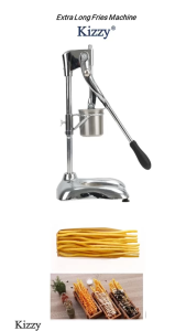KIZZY Stainless Steel Manual French Fries Maker 30cm Extra Long Press Machine for Commercial Kitchen