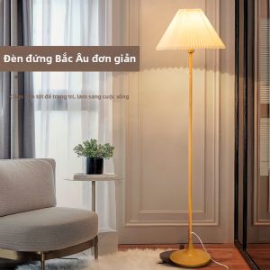 HENGPai | Đèn Sàn Phòng Khách và Phòng Ngủ Kiểu Nhật Bằng Gỗ Có Nếp