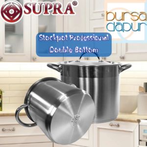 Supra Stainless Horekaru Pot 16 qt (15 liter) / Panci Double Bottom / Tebal