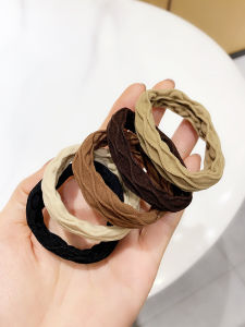 5 แพ็คที่มีสีสันความยืดหยุ่นสูงผม Ties ไม่มีความเสียหายผม ผู้หญิง < Ne2> แฟชั่นอุปกรณ์เสริมผมเชือกผมวงผม