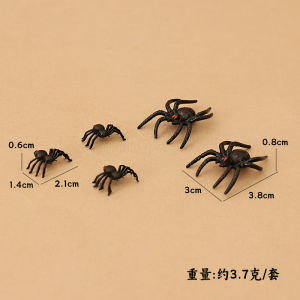 โมเดลใยแมงมุมฮาโลวีนขนาดเล็ก ของเล่นจำลองแมลงเหมือนจริง สำหรับตกแต่งฉาก แกล้งเพื่อน ของเล่นจำลองสัตว์ ตุ๊กตาสัตว์จำลอง