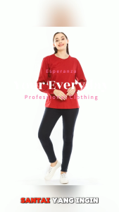 Esperanza Kaos Polos Lengan Panjang Cotton Combed 30s TPJ Marun Wanita Pria Dewasa