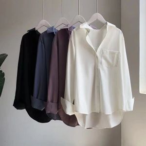 STOCK+COD Women long sleeve blouse Loose Plus Size Fashion Temperament Causal Bottoming Shirt