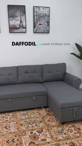 ⚡️LIKE BUG⚡️3-Seater L-Shape Pull-Out Sofa Bed with Storage | sofa | sofa bed | sofa 3 seater