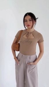 FLORIN - Edeline Baju Crop Top Knit Premium | Atasan Wanita Crop Top Korean Style