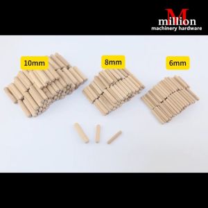 100pcs 6mm 8mm 10mm Wood Dowel Pin Wood Plug Wood Pin Wood Connector