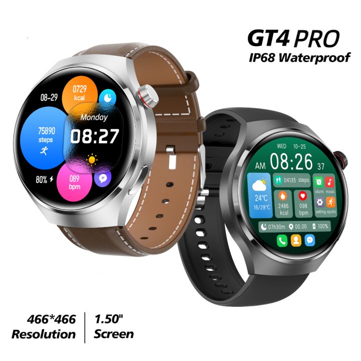 GT4สมาร์ทวอท์ช PRO นาฬิกาโทรผ่านบลูทูธหน้าจอ1.53นิ้วอายุการใช้งานยาวนาน ...