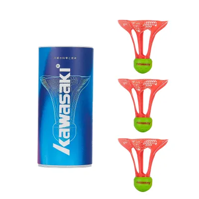 Kawasaki | 3Pcs/lot Kawasaki Badminton Airshuttle 2.0 Plastic Nylon Ball for Outdoor Beach Speed Shuttlecock