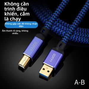 YYTCG | Cáp USB Audio Hi-Fi G2 Lõi Đồng 6N OCC Chống Nhiễu Cho DAC/DJ