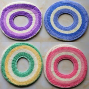 Thickened Plush Toilet Seat Cover & O-Shape U-Shape Mat Set: Universal Home Cleaning Tools