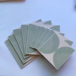 12PCS Scandinavian Geometric Pattern Floor Stickers Thickened Hard Pieces Faux Tile Stickers Strong Adhesion for Cement Walls.