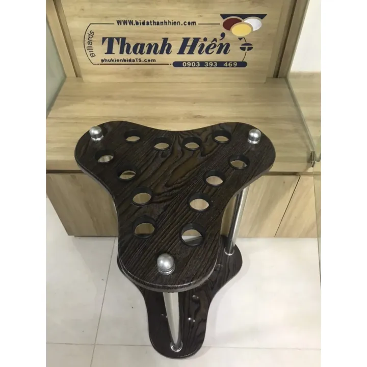 [HCM]GIÁ ĐỂ CƠ BIDA HÌNH TAM GIÁC 12 CÂY BẰNG GỖ NHẬP KHẨU ĐÀI LOAN