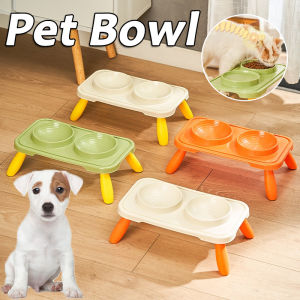 Double High Foot Pet Bowl Dog Cat Neck Protection Feeding Bowls Pet Food Water Feeder