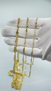 US FANCY 18K Saudi Gold Pawnable Legit SEDUSA CHAIN Bracelet For Men and Women Gift For Him Gift For Her With TAG MARKING Size 8 inches