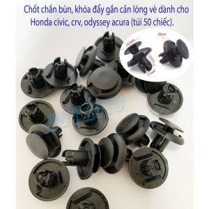 Chốt chắn bùn khóa đẩy gắn cản lòng vè dành cho Honda civic crv odyssey acura (túi 50 chiếc).