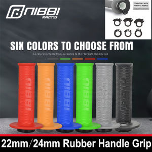 ที่จับของมอเตอร์ไซค์ NIBBI ยาง7/8 "22มม. มือจับยางชุดมือจับสากลตัวล็อกสำหรับ Off-Road Honda EXC CRF Yamaha รถจักรยานวิบากโมโตครอส