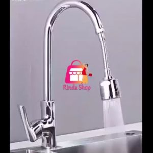 หัวก๊อกน้ําฝักบัวประหยัดน้ําเพิ่มแรงดันหมุนได้ 360 องศา รุ่นสายแข็ง