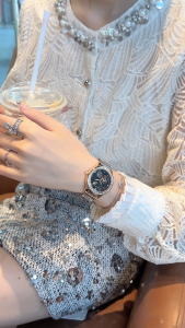 Sunlifex Jam Tangan Wanita E055 Korea Elegan Kuarsa Tali Alloy Jam Tangan Cewek