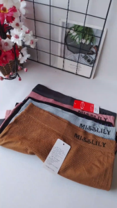 (3 & 6)Boxer MissLilly Wanita Bahan rajut seamless Premium Jawahirah fashion