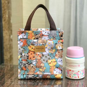 ผ้า Oxford กันน้ํา การ์ตูน กระเป๋ากล่องอาหารกลางวัน A4 Art Study Class กระเป๋าถือ นักเรียน กระเป๋านวดวิชา ผู้หญิง กระเป๋าแบบพกพากระเป๋า