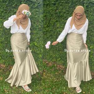 MERMAID SKIRT // ROK DUYUNG SATIN VELVET PREMIUM QUALITY