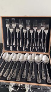 Sendok Set Sultan Marble Gold Mewah / Set Sendok Eid Idul Fitri / Cutlery Set Stainless Steel NexXio