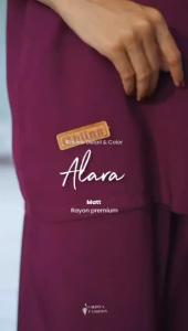 Ghiina Fashion Alara Piyama One Set Wanita Matt Rayon All Size Burgundy GH046