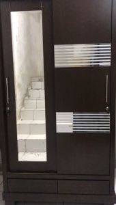 Lemari Pakaian 2 Pintu Lemari Baju 2 Pintu Lemari Sliding Bahan Bloktip 18mm Lemari Pakaian Sliding Minimalis KHUSUS JABODETABEK
