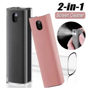 ขวดสเปรย์ผ้าทำความสะอาดหน้าจอไมโครไฟเบอร์แบบ2-IN-1ที่ไม่มีของเหลวใช้ซ้ำได้ขวดสเปรย์ผ้าเช็ดทำความสะอาดสำหรับหน้าจอแล็ปท็อปโทรศัพท์มือถือ