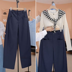 High Waist Loose Casual Pants Womens 2025 New Style Autumn Long Pants Knife Edge Banana Pants Slimming Suit Pants