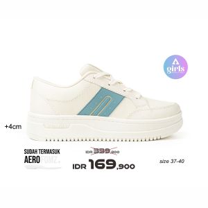 Aerostreet 37-40 Lily Natural Natural Biru - Sepatu Sneakers Wanita