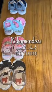 325 Sepatu Sandal Karet Anak Perempuan / Laki-laki Karakter Beruang