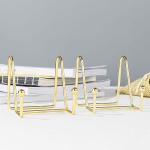 Multifunction Display Stand Holder Geometric Storage Rack Creative Wrought Iron Organizer For Tablet Book Newspaper Storage Rack