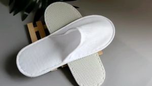 Good Quality 1 Pair Toweling Closed Toe Hotel Slipper Spa Shoes Disposable Slippers