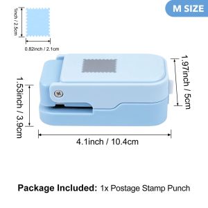 Postage Stamp Edge Paper Punch for Junk Journal & ScrapbookingColor Stackable Craft Punches with Cutout Design for Card Making