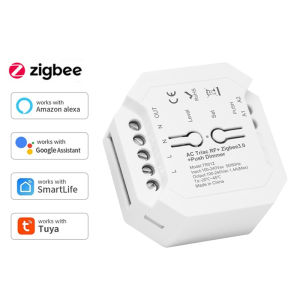AC Triac Zigbee 3.0 Dimmer Support Dimmable LED Driver Incandescent Halogen Lamps Compatible with Home TUYA APP Alexa 110-240V
