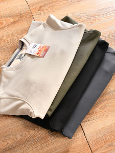 Mens Thickened Warm round Neck Long Sleeve Sweatshirt Autumn Winter Fashionable Polyester Fiber Straight Cut Basic Style