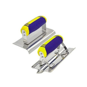 2 pcs Stainless Steel Plastering Trowel Float Flooring Trowel Concrete Groover grout cutter for Corners/sharp corners