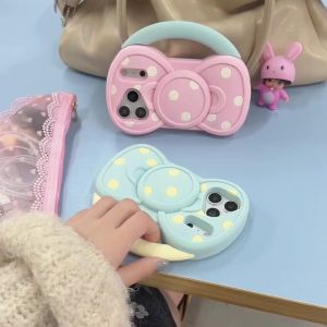 EOENKK | Korean INS Polka Dot Bow Phone Case For iPhone 18 17 16 15 14 13 12 Pro Max 14 15 16 Plus Shockproof Cartoon 18 Pro Back Cover